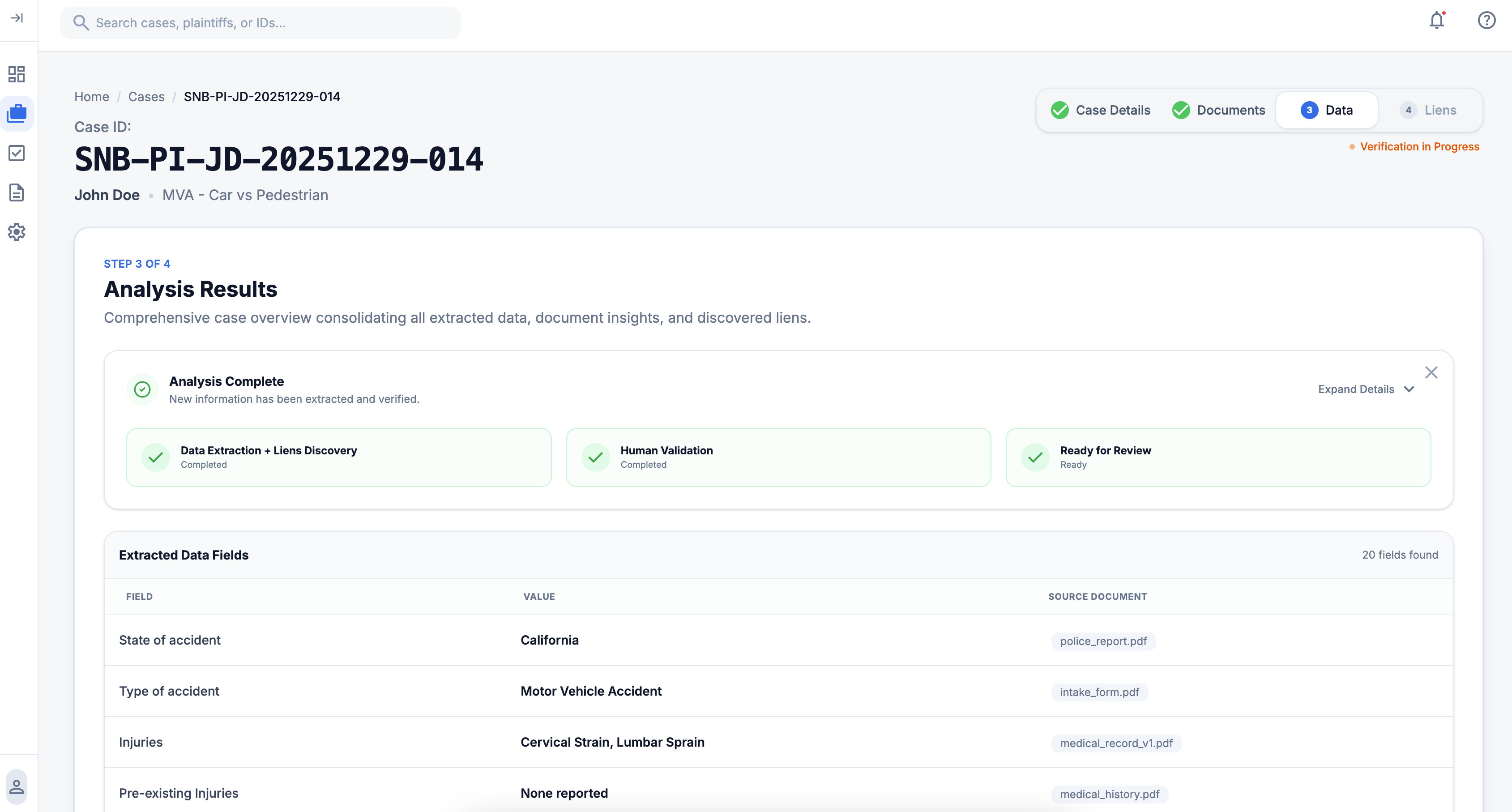 VerifiAI Platform - Data Extraction & Analysis